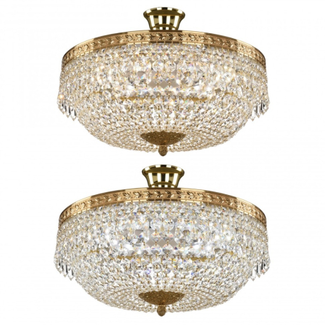 Потолочный светодиодный диммируемый светильник с пультом ДУ Bohemia Ivele Crystal 1901 19011/45IV/LED-DIM G 