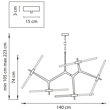 742107 Подвесная люстра Lightstar с поддержкой Маруся Struttura 