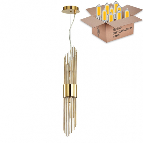 Подвесной светильник с лампочками Odeon Light Flambi 4847/2+Lamps G9 