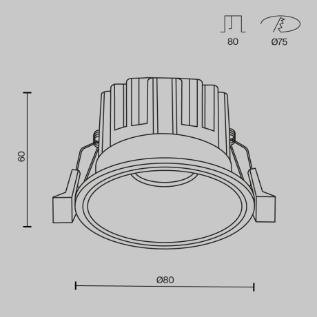 Встраиваемый светильник Technical DL058-12W2.7K-B 