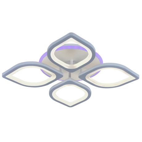 Светодиодная люстра с ПДУ Profit Light 8069/4 WHT 80W+8W RGB 