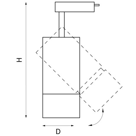 Однофазный LED светильник 40W 3000К для трека Volta Lightstar 229437 