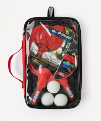 Нарушена упаковка!  <772248> Набор для настольного тенниса Outdoor Weatherproof, 2 ракетки, 3 мяча, чехол Donic ЦБ-00004524