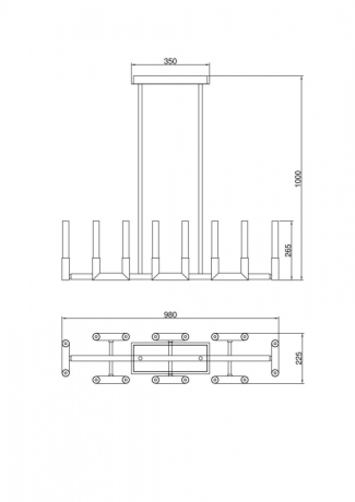 Люстра на штанге Lucia Tucci Flop FLOP 3390.16 chrome 