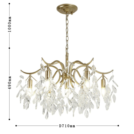 Подвесная люстра Favourite Brillo с лампочками 3003-7P+Lamps E14 Свеча 