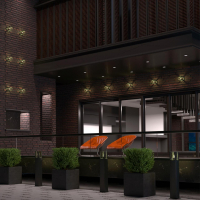 Настенный уличный светильник со светодиодной лампочкой E27, комплект от Lustrof. №619119-642460