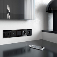 ТВ-розетка проходная (черный матовый) W1184008 Werkel (a051625)