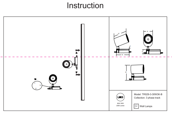 Светильник на штанге Maytoni Vuoro TR029-3-30W3K-B 