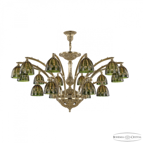 Люстра подвесная Bohemia Ivele Crystal 72111/12+6/420 AZ G P1 D Amber-Green/H-1I 