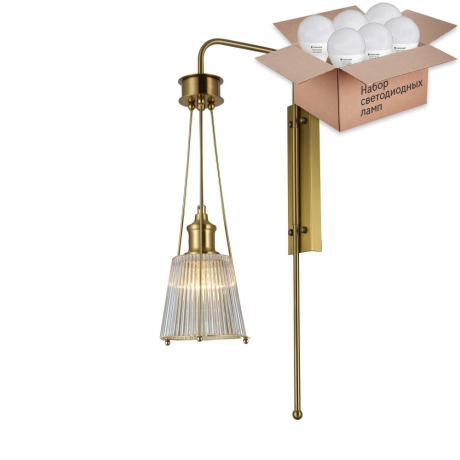 Настенный светильник с лампочкой Favourite Copita 2777-1W+Lamps E14 P45 