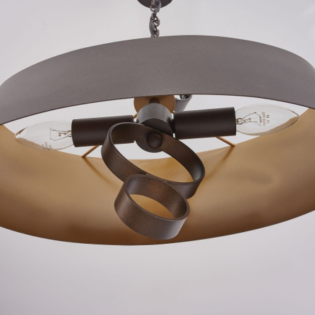 Подвесной светильник коричнево-золотого цвета, декоративные кольца, для лампы Е14 от GETOGAZOV FAMILY 