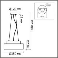 Подвесной светильник с лампочками LUMION 6598/3C+Lamps