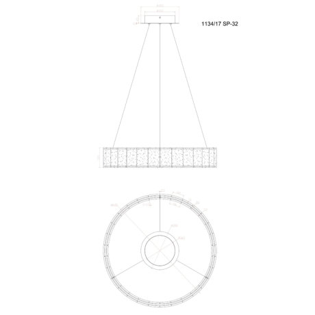 Подвесная люстра Divinare Teresa 1134/17 SP-32