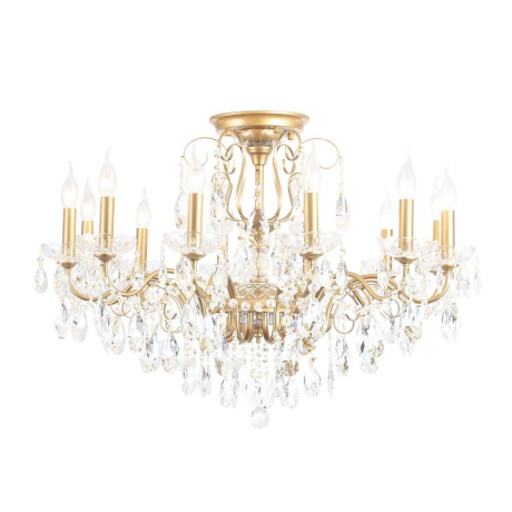 Люстра на штанге с лампочками CRYSTAL LUX Montana PL12+Lamps 