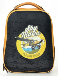 Нарушена упаковка!  <609237> Рюкзак Schoolformat ERGONOMIC 2А4 SKY RIDER 17 л серый 38х28х16 см жестк. каркас 2 отд. молния д/мальчиков РЮКЖК2А4-САР (227884)