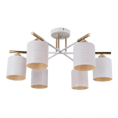 Потолочная люстра Escada 1124/6P E27*40W French gold/White FIONA 