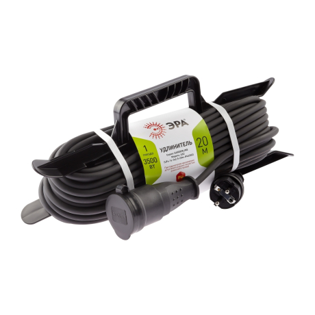 Удлинитель силовой ЭРА 1гн 20м с/з UFx-1e-3x2,5-20m-IP44(kg) Б0050871 