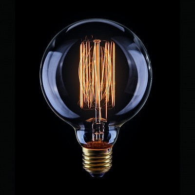 Ретро лампа 5923 Шар винтажный G95 (Янтарь нити) 60W Е27 VG6-G95A1-60W Voltega 
