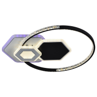 Светодиодная диммируемая люстра с ПДУ Profit Light 8295 WHT+BLK 98W+8W RGB