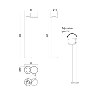 Ландшафтный светильник Arte Lamp Nunki A1910PA-1BK