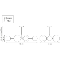 Люстра на штанге Lightstar с поддержкой Маруся Croco 815460