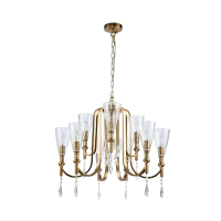 Подвесная люстра с лампочками Favourite Lyra 2968-9P+Lamps E14 Свеча