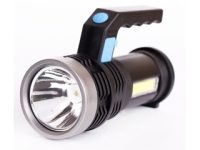 Ultraflash LED53765  (фонарь акк 4В, черн., 2LED, 3 Вт, 4 реж, USB, бокс са)