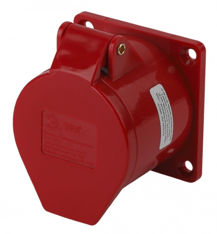 Розетка стационарная внутренняя 424 3Р+РЕ 32А 380В IP44 Эра Б0032872