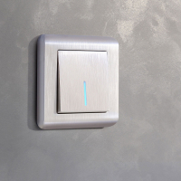 Выключатель одноклавишный проходной с подсветкой (перламутровый рифленый) Werkel W1112113