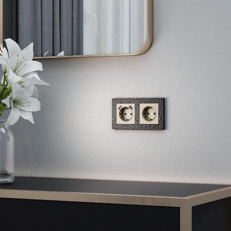 Розетка с заземлением (шампань) Werkel W1171011