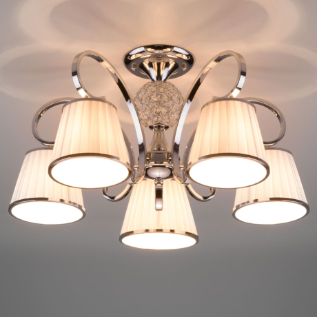 60088/5 хром хром Потолочная люстра с абажурами Eurosvet Tessa 