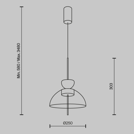 Подвесной светильник Maytoni Bangkok MOD185PL-L6B3K2 
