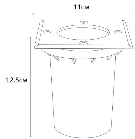 Встраиваемый в дорогу светильник Arte Lamp Piazza A6015IN-1SS