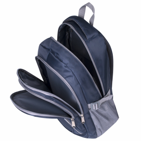 Рюкзак BRAUBERG HIGH SCHOOL универсальный, 3 отделения, "Райдер", синий, 46х31х18 см, 225523 (225523)