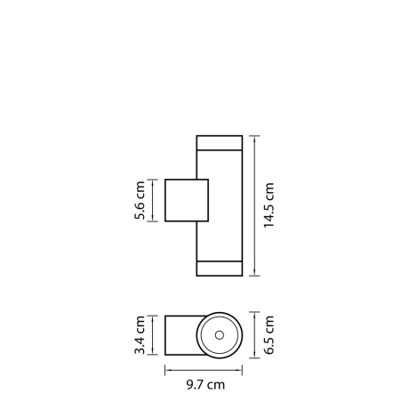 351609 Уличный настенный светильник Lightstar Paro