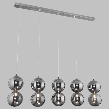 Подвесной светильник Eurosvet Selisa 50092/5 хром/дымчатый 