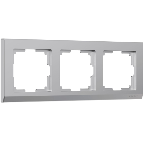 Рамка на 3 поста (серебряный) Werkel W0031806