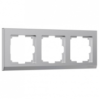 Рамка на 3 поста (серебряный) Werkel W0031806