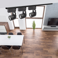 Нарушена упаковка.  <247970> Однофазный светильник для трека Эра TR9-GU10 BK () Б0044266