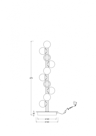 Настольная лампа декоративная Maytoni Tessara MOD081TL-L14G3K 