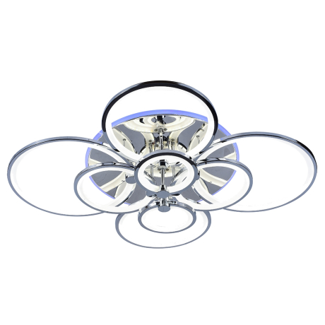 Светодиодная диммируемая люстра с ПДУ Profit Light 8077/8 CHR 256W+11W RGB 