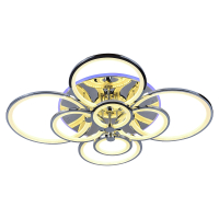 Светодиодная диммируемая люстра с ПДУ Profit Light 8077/8 CHR 256W+11W RGB