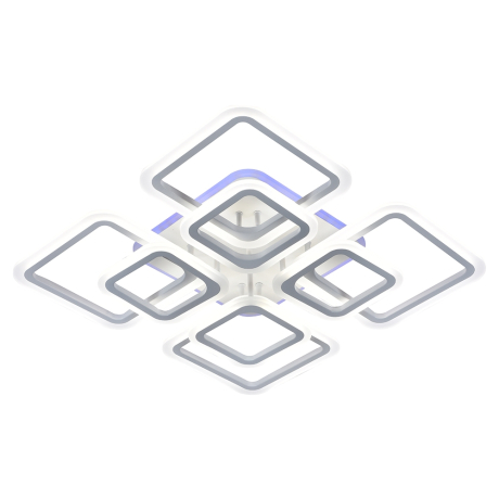 Светодиодная люстра с ПДУ Profit Light 8075/4+4 WHT 176W+10W RGB