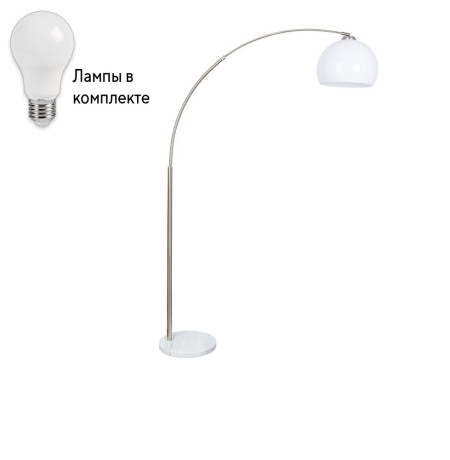 Торшер с лампочкой Arte lamp A5822PN-1SS+Lamps 