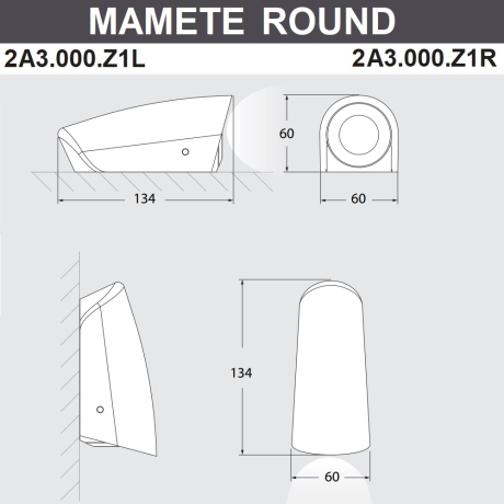 Фасадный светильник Fumagalli MAMETE ROUND  2A3.000.000.LXZ1L