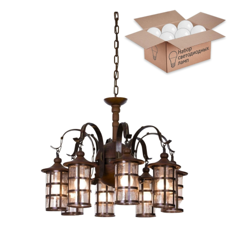 Люстра с лампочками Velante 588-703-08+Lamps 