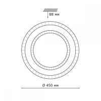 2041/EL Настенно-потолочный светодиодный светильник с пультом ДУ Sonex Floors