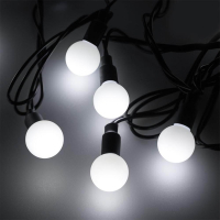 20м. Уличная гирлянда шарики холодный свет Ardecoled 230V ARD-Ball-Classic-D23-20000-Black-160Led White (25630)