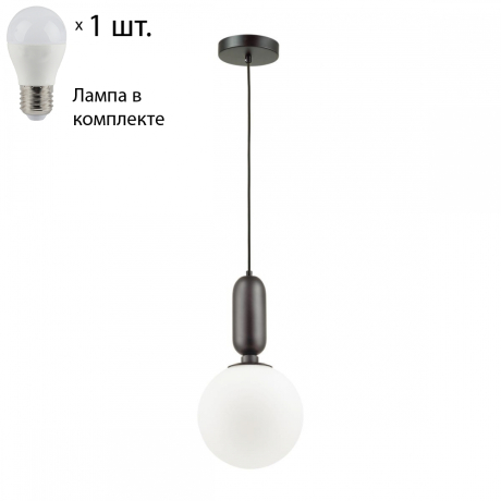 Подвесной светильник с лампочкой Odeon Light Okia 4668/1+Lamps E27 P45 
