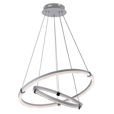 Подвесная диммируемая люстра с пультом ДУ Profit Light 6097/2 WHT+CHR 112W 